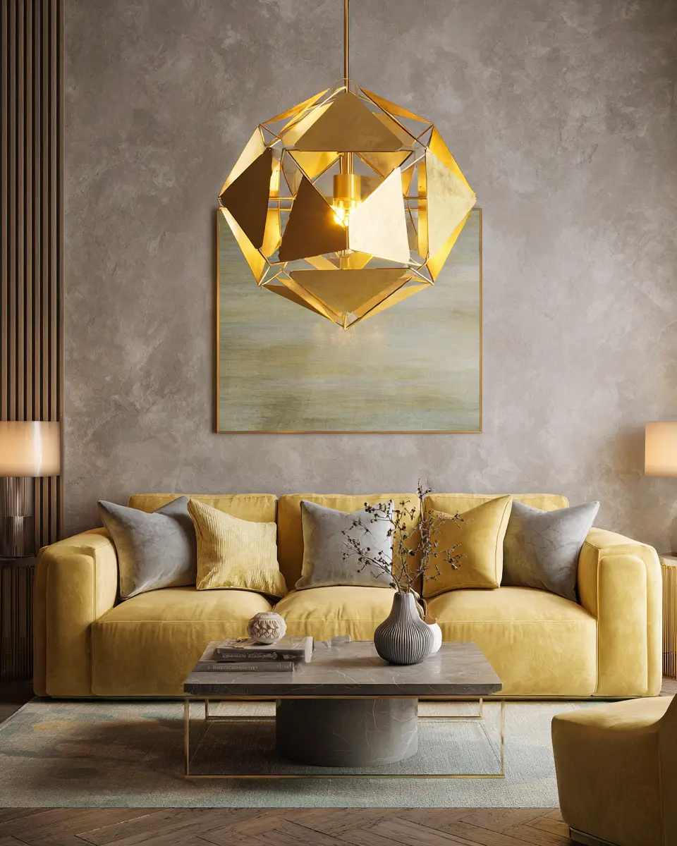 Soft Yellow Contemporary Living Room Decor Ideas
