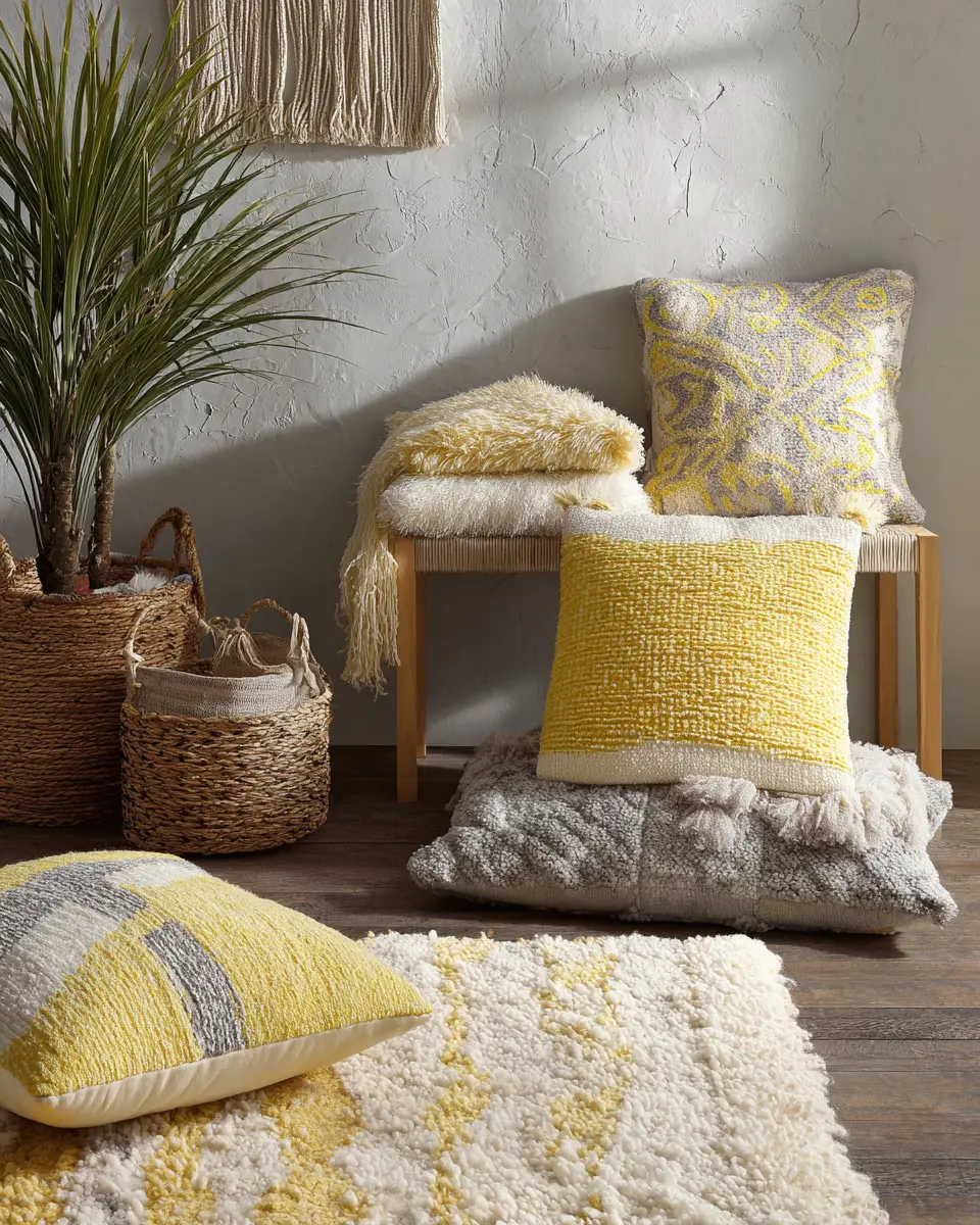 Soft Yellow Industrial Laundry Room Decor Ideas