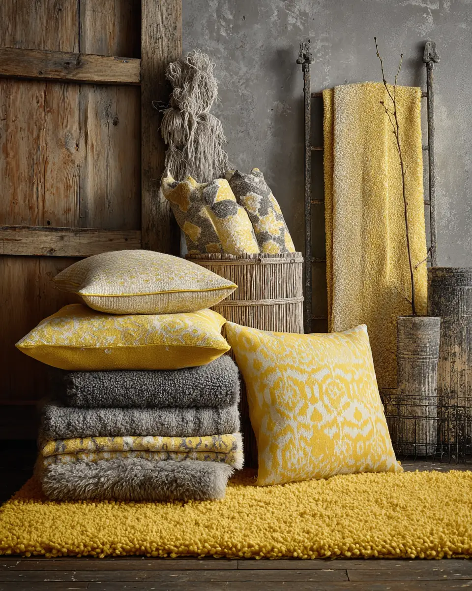 Soft Yellow Industrial Laundry Room Decor Ideas