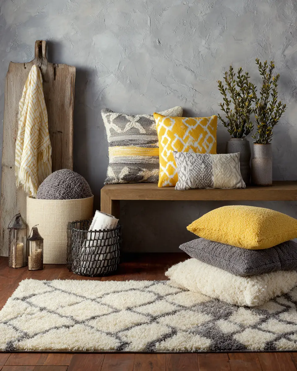 Soft Yellow Industrial Laundry Room Decor Ideas