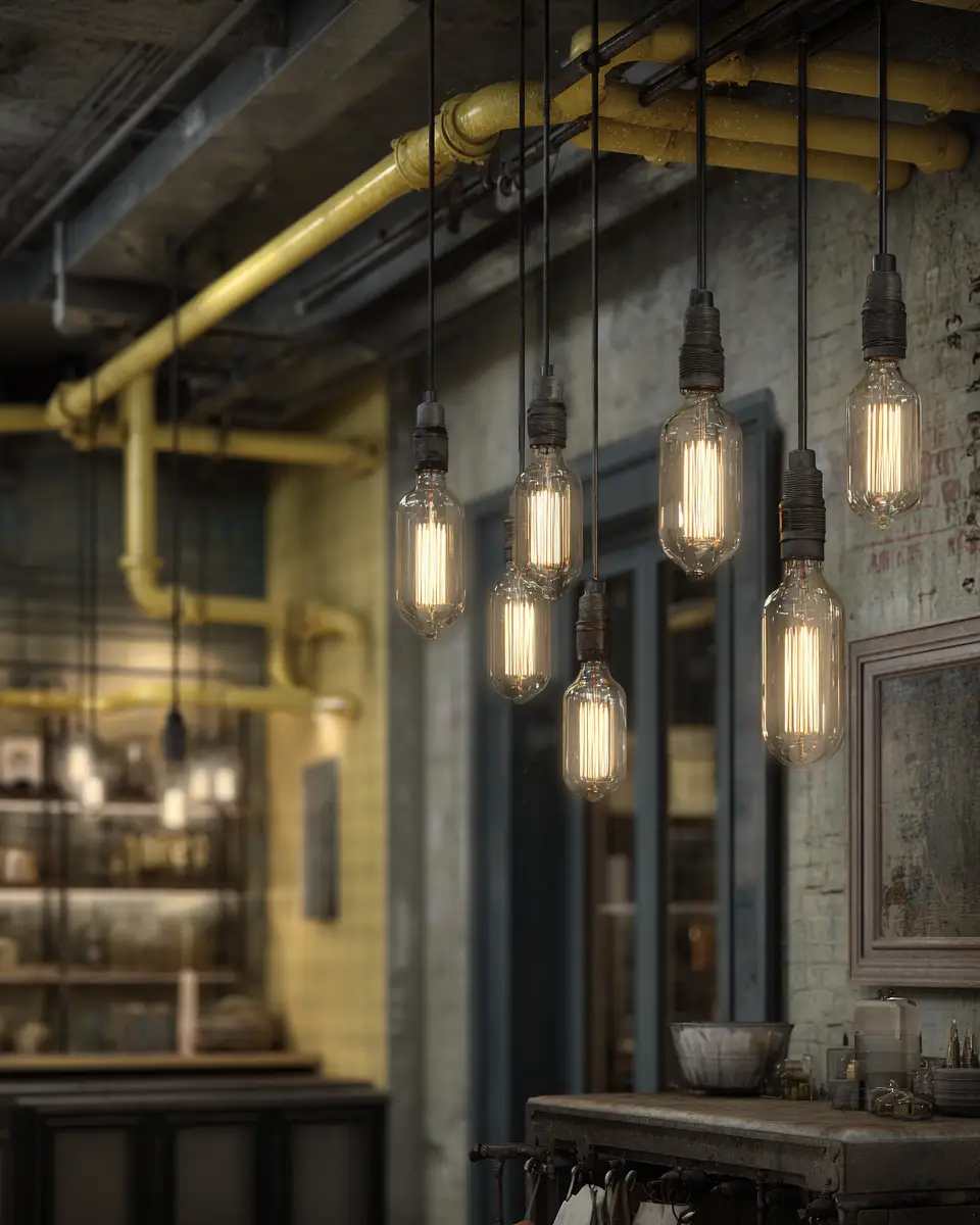 Soft Yellow Industrial Laundry Room Decor Ideas