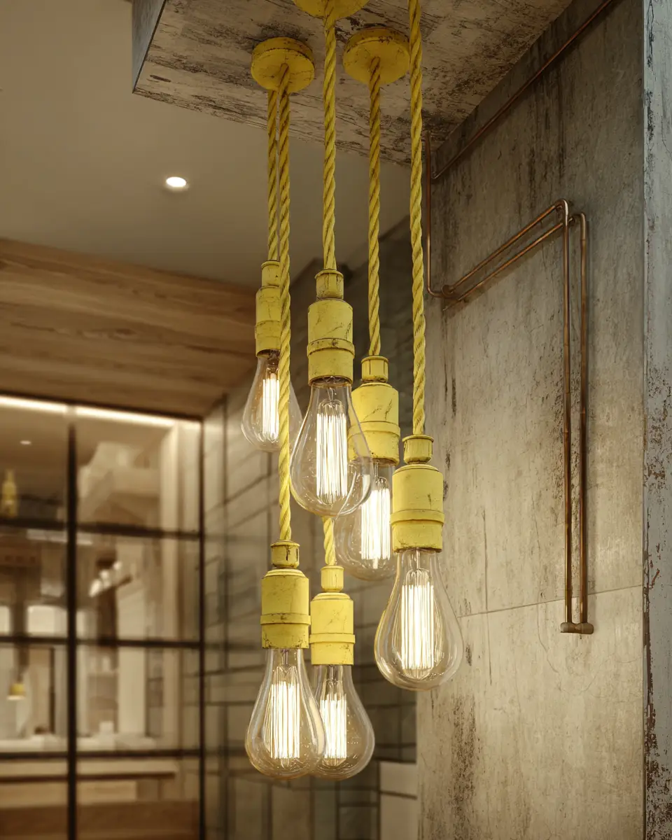 Soft Yellow Industrial Laundry Room Decor Ideas