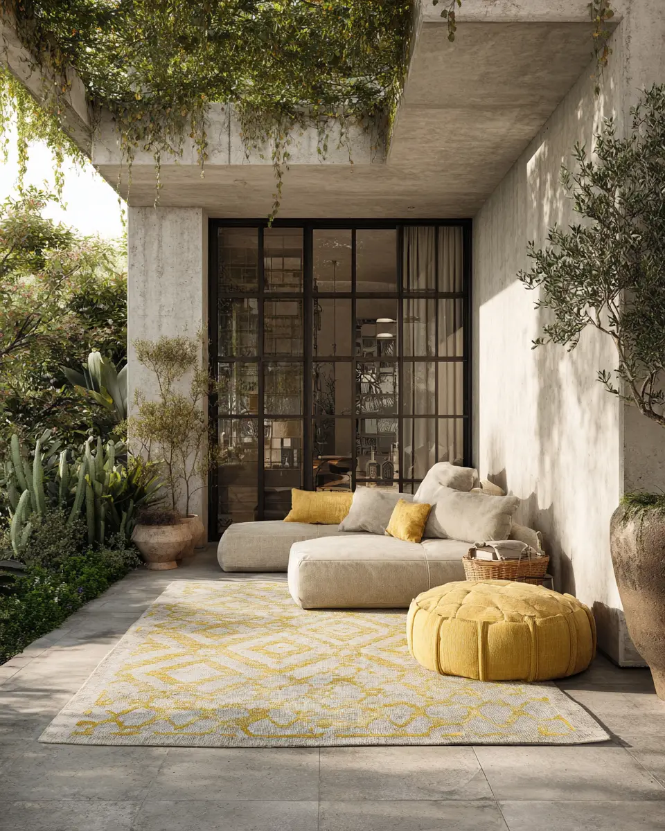 Soft Yellow Industrial Porch Decor Ideas - Featured