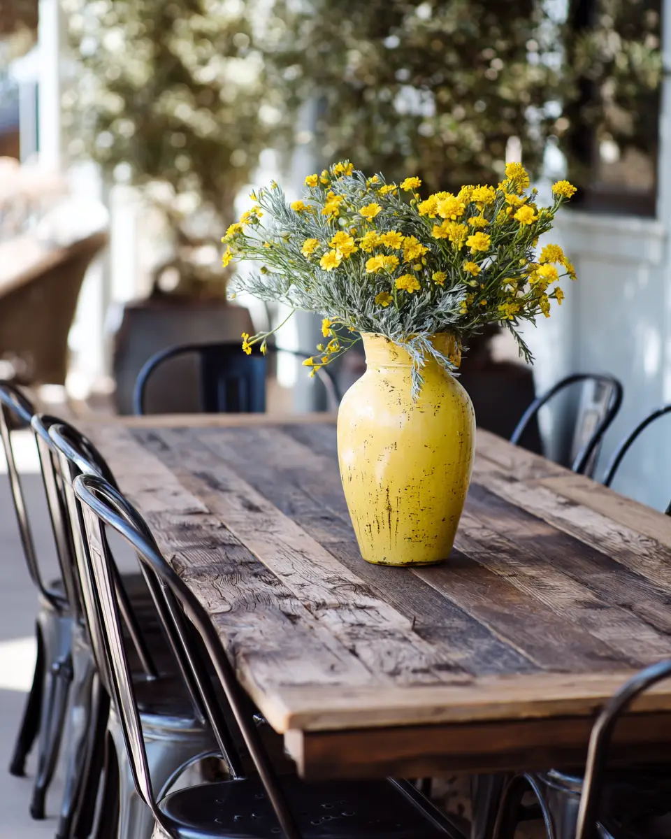 Soft Yellow Industrial Porch Decor Ideas