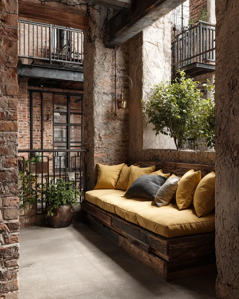 Soft Yellow Industrial Porch Decor Ideas