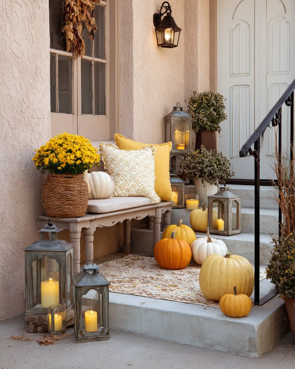 Soft Yellow Industrial Porch Decor Ideas