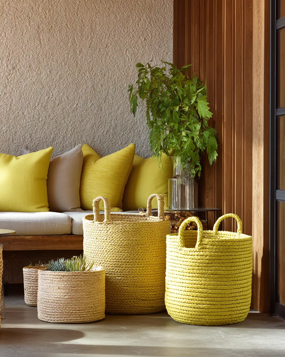 Soft Yellow Industrial Porch Decor Ideas