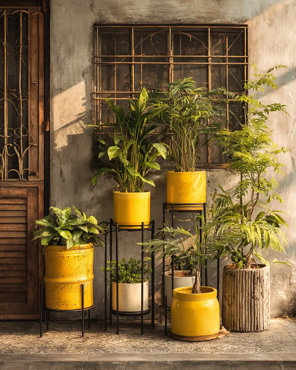 Soft Yellow Industrial Porch Decor Ideas