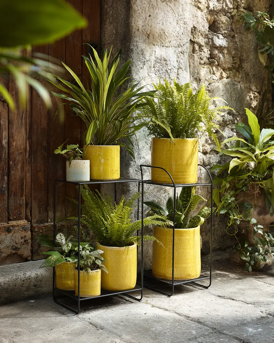 Soft Yellow Industrial Porch Decor Ideas