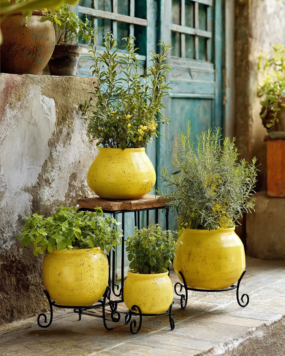 Soft Yellow Industrial Porch Decor Ideas