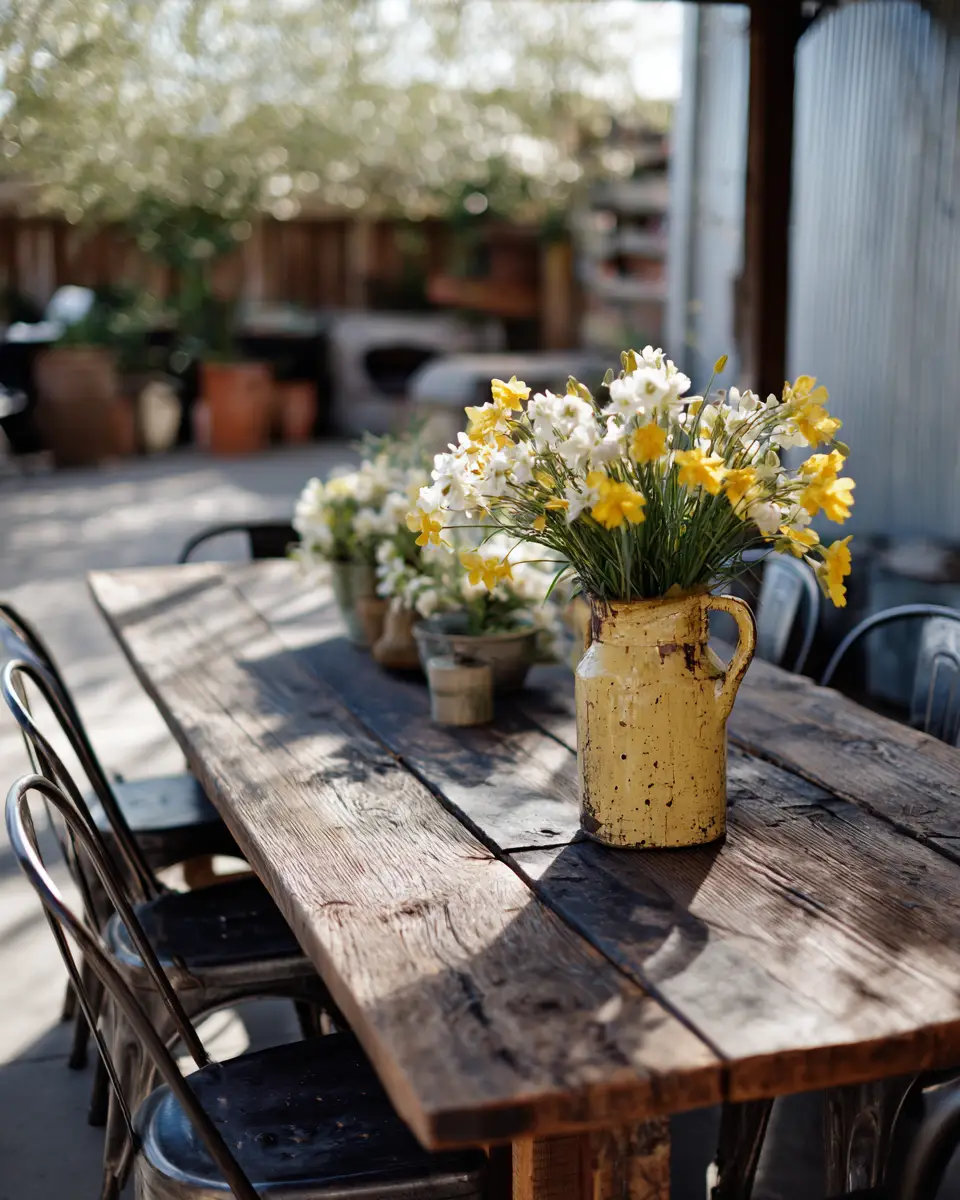 Soft Yellow Industrial Porch Decor Ideas