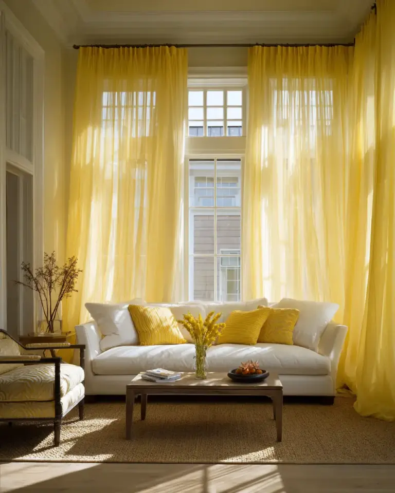 Soft Yellow Living Room Decor Ideas - Featured