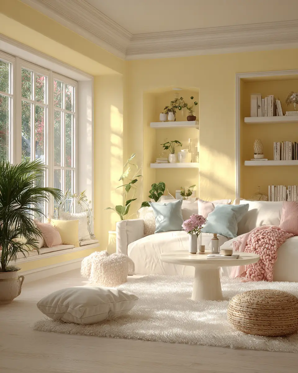 Soft Yellow Living Room Decor Ideas