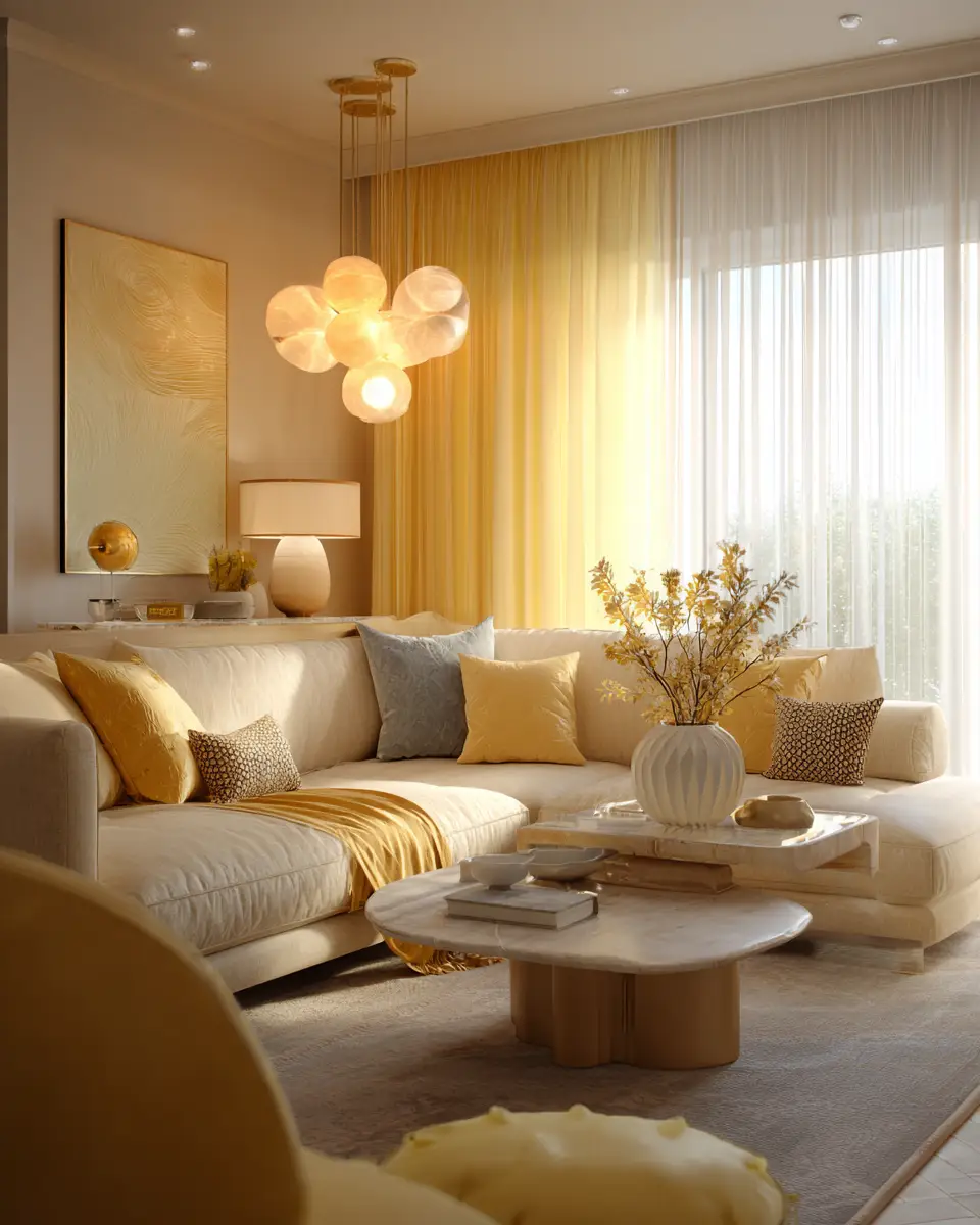Soft Yellow Living Room Decor Ideas