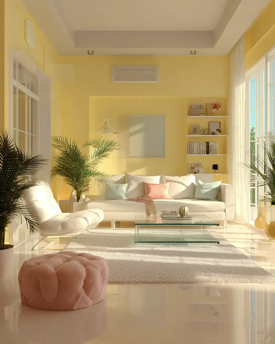 Soft Yellow Living Room Decor Ideas