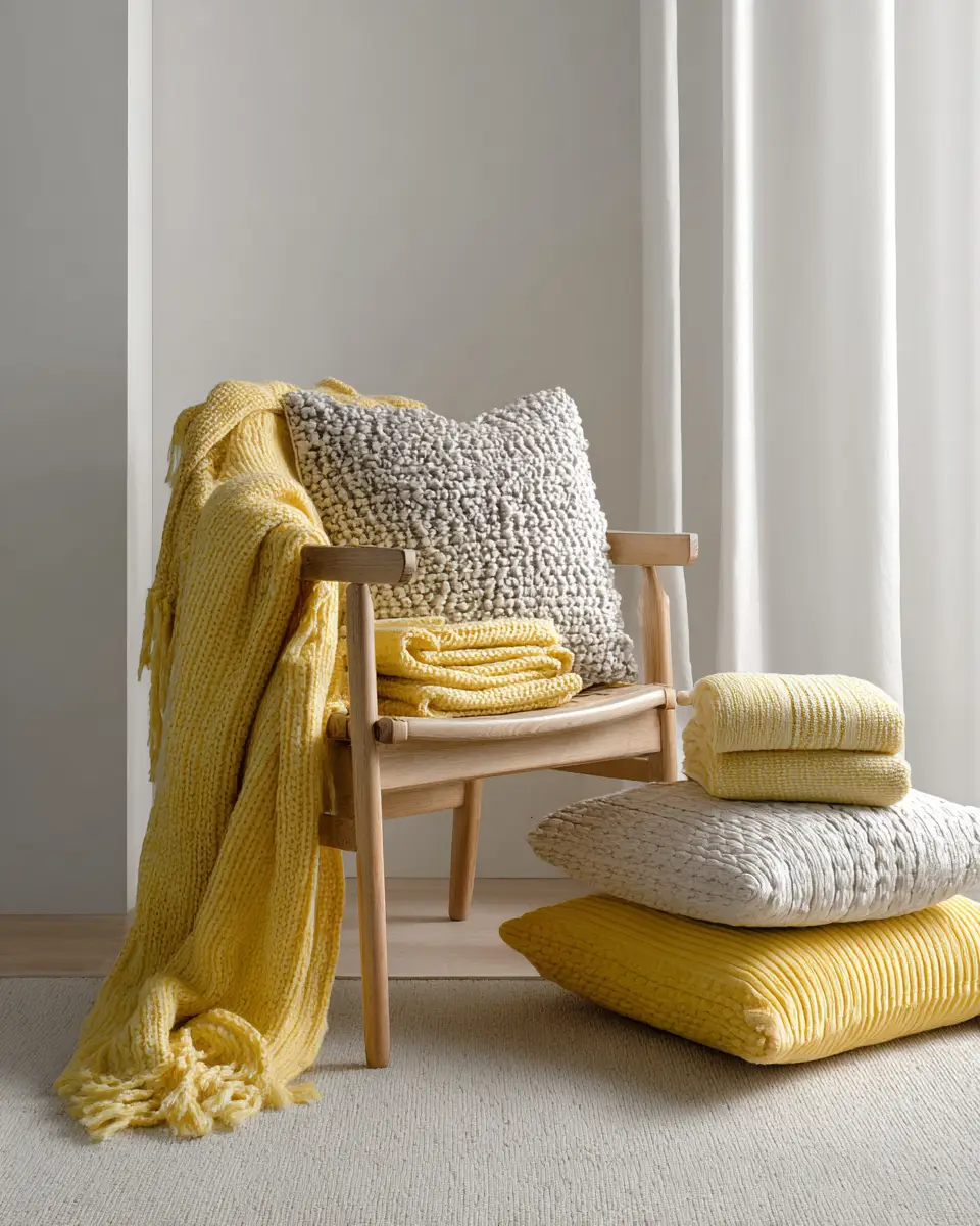 Soft Yellow Minimalist Home Office Decor Ideas