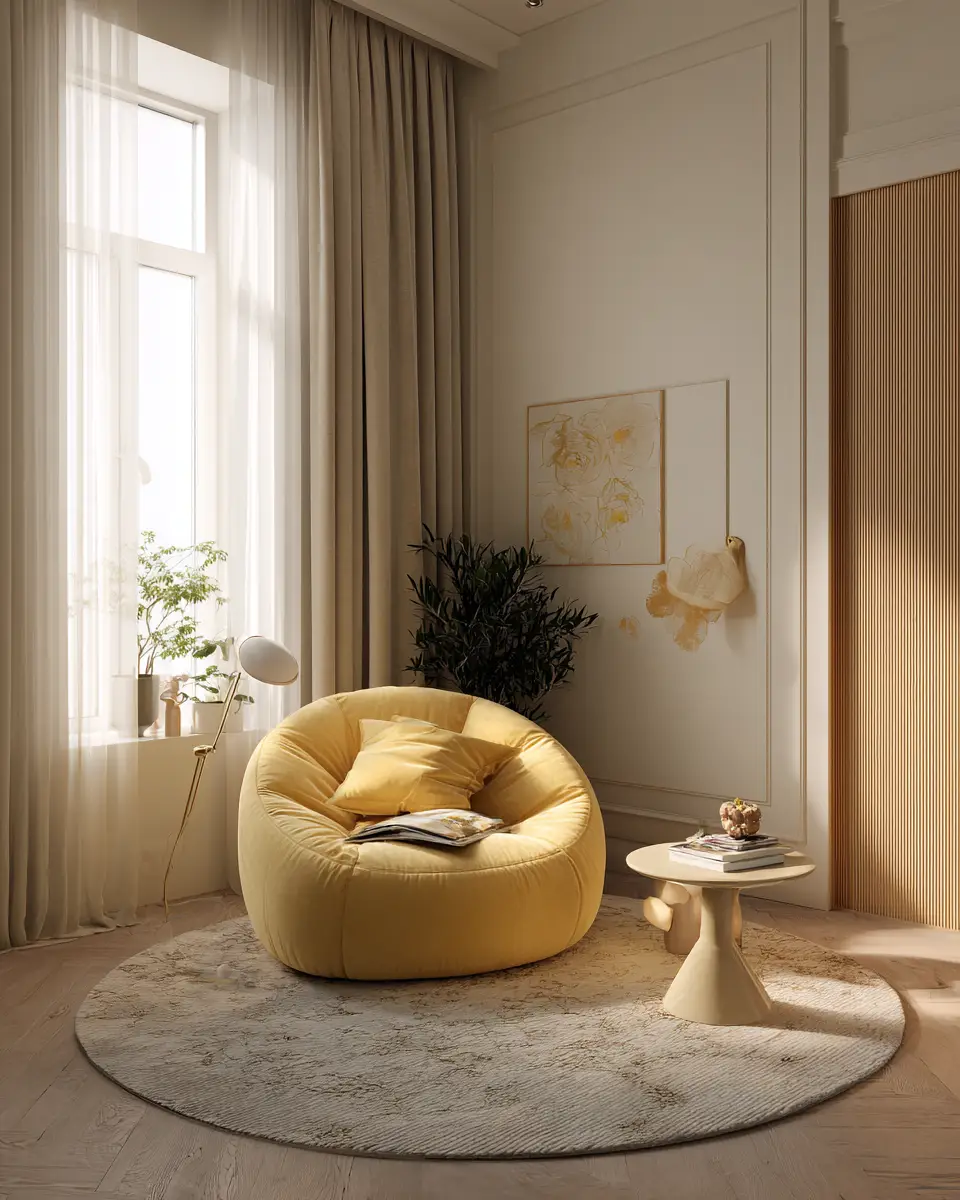 Soft Yellow Minimalist Home Office Decor Ideas