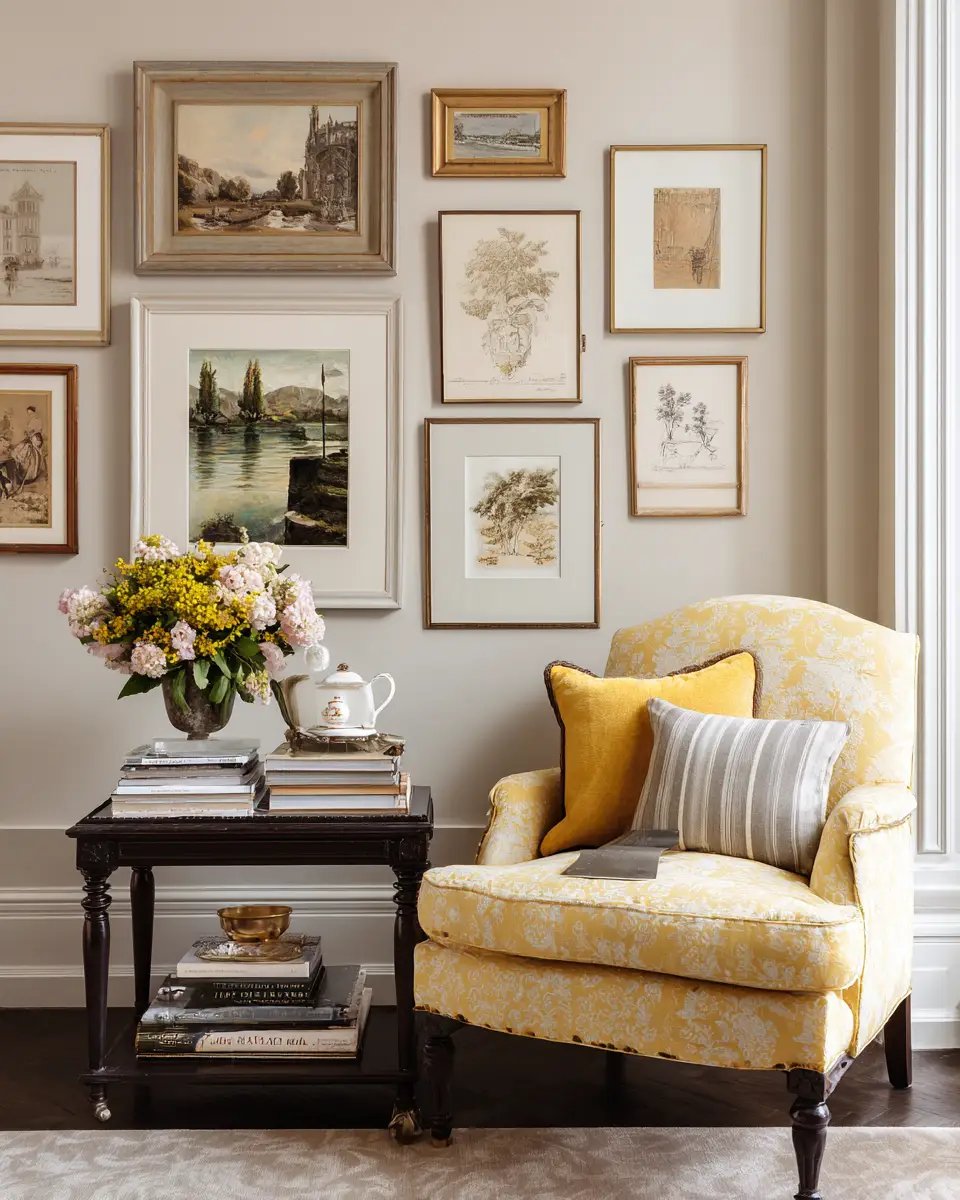 Soft Yellow Traditional Living Room Decor Ideas