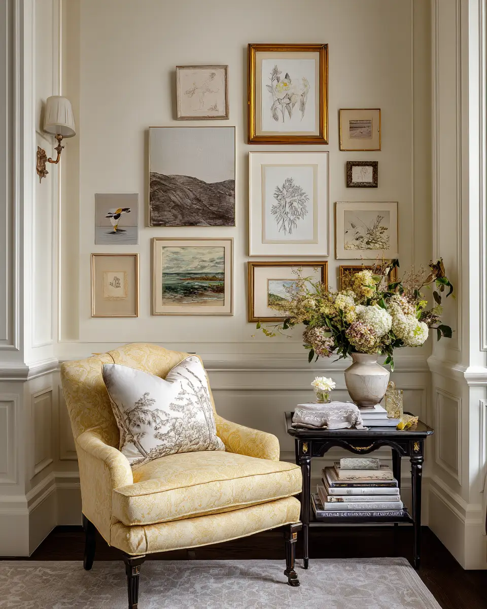 Soft Yellow Traditional Living Room Decor Ideas