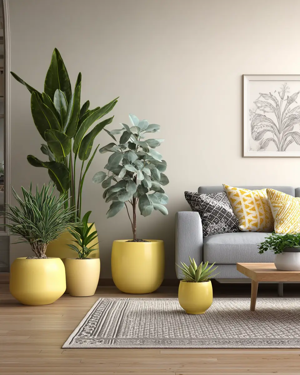 Soft Yellow Transitional Living Room Decor Ideas