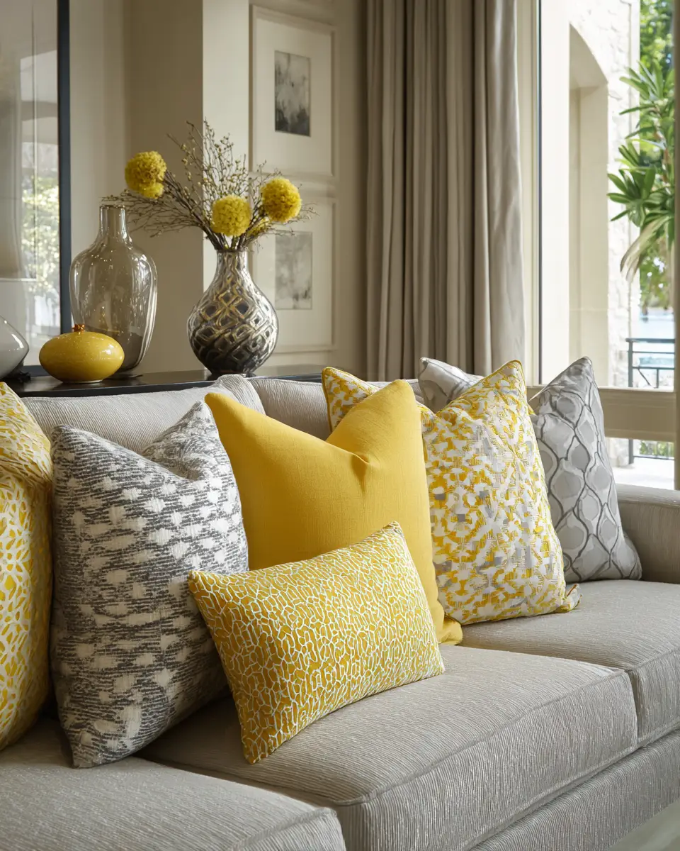 Soft Yellow Transitional Living Room Decor Ideas