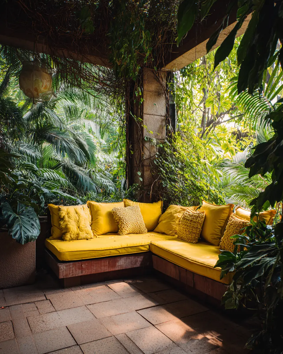 Soft Yellow Vintage Balcony Decor Ideas