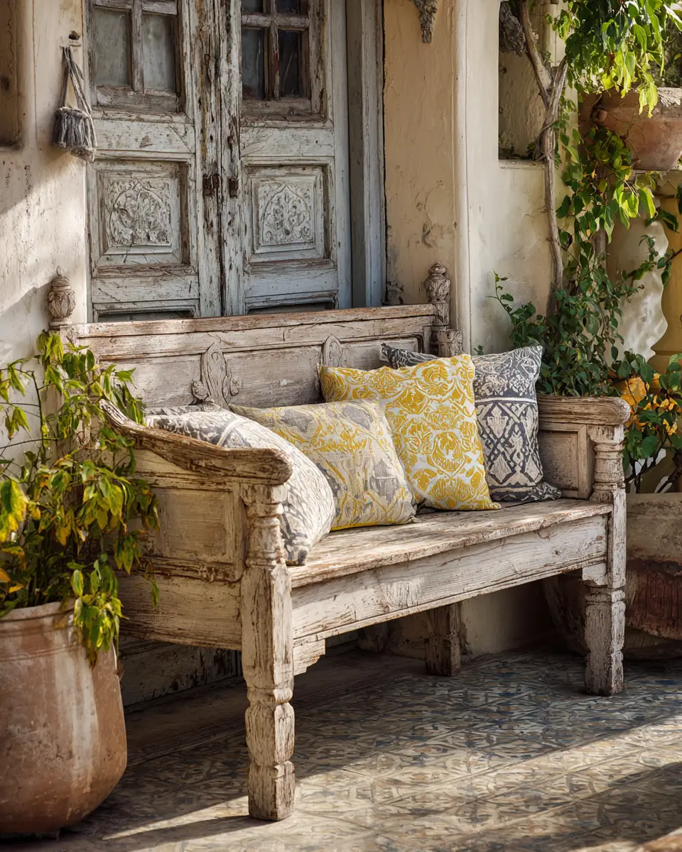 Soft Yellow Vintage Balcony Decor Ideas