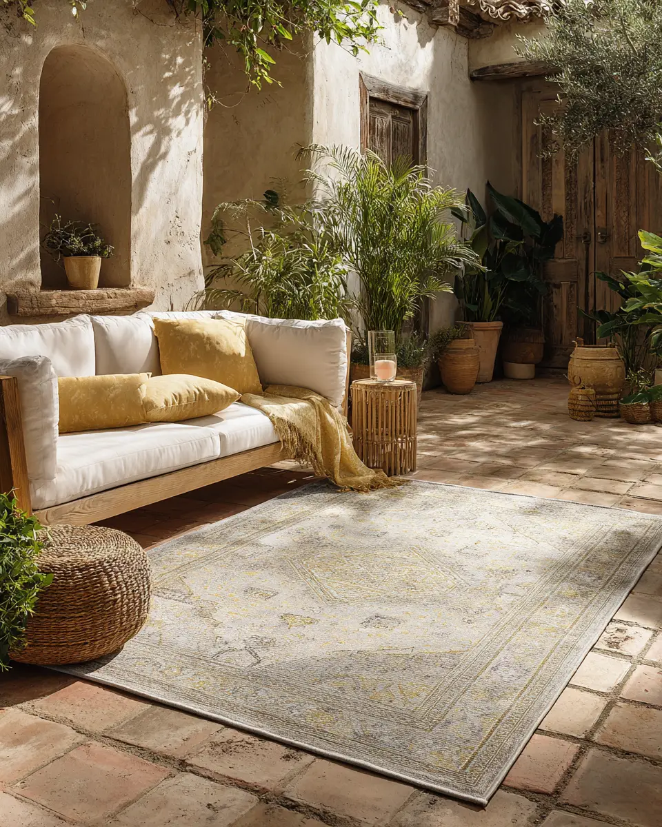 Soft Yellow Vintage Balcony Decor Ideas