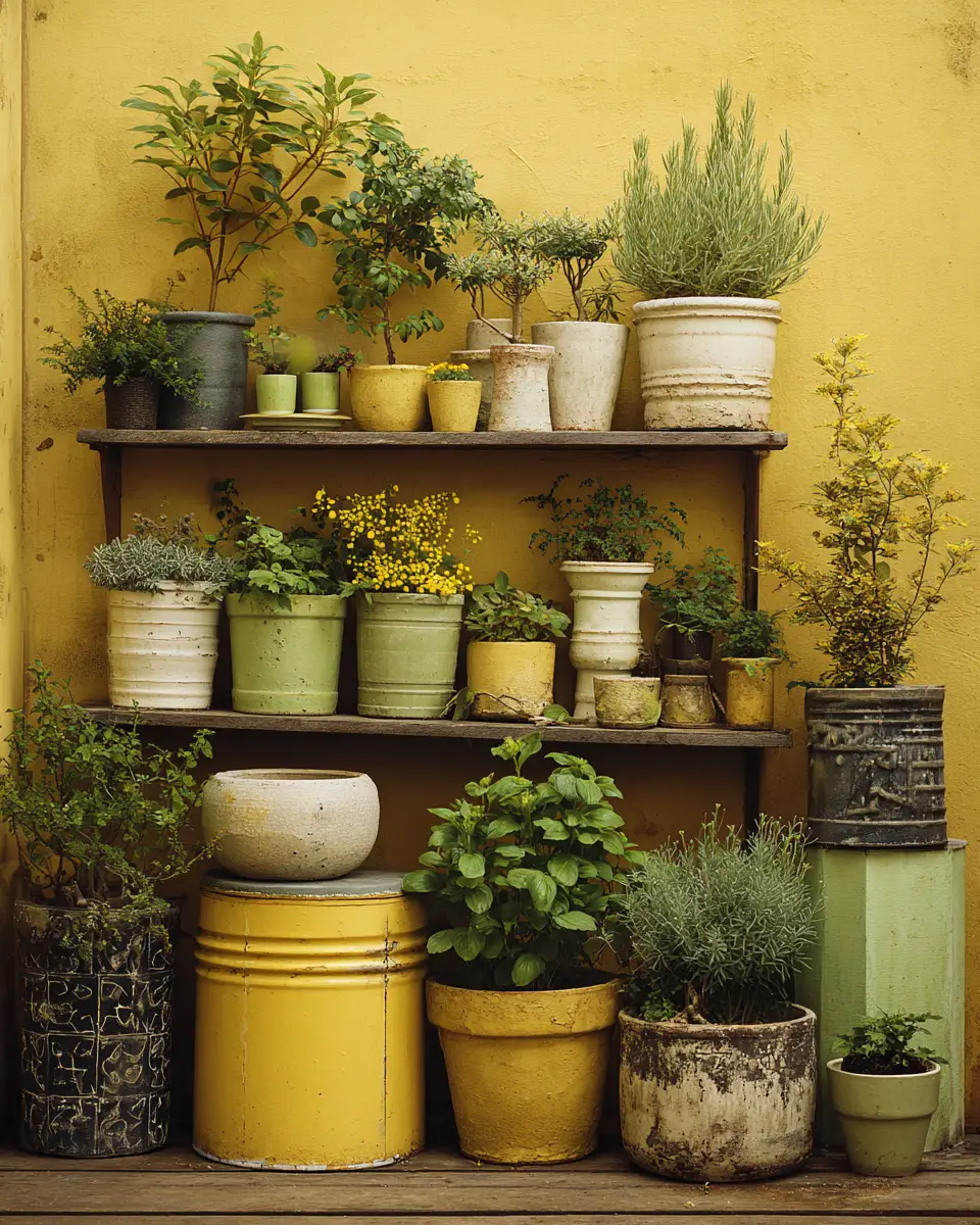 Soft Yellow Vintage Balcony Decor Ideas