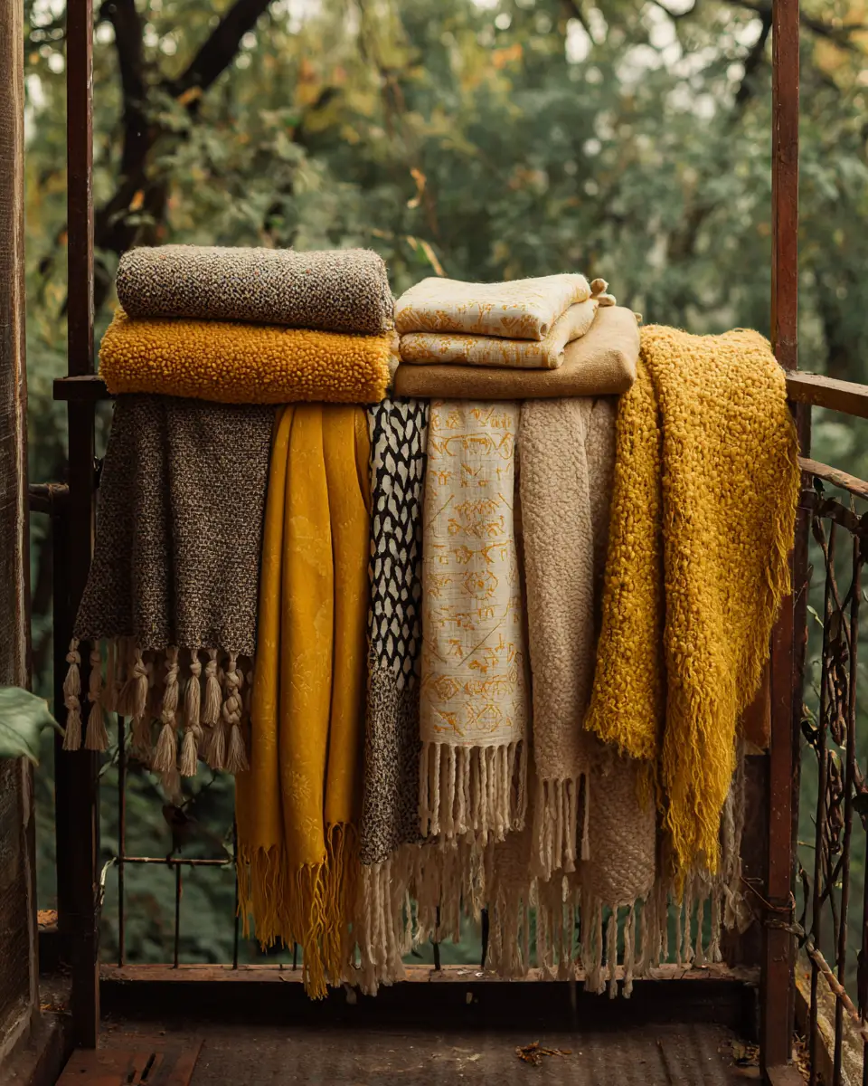 Soft Yellow Vintage Balcony Decor Ideas