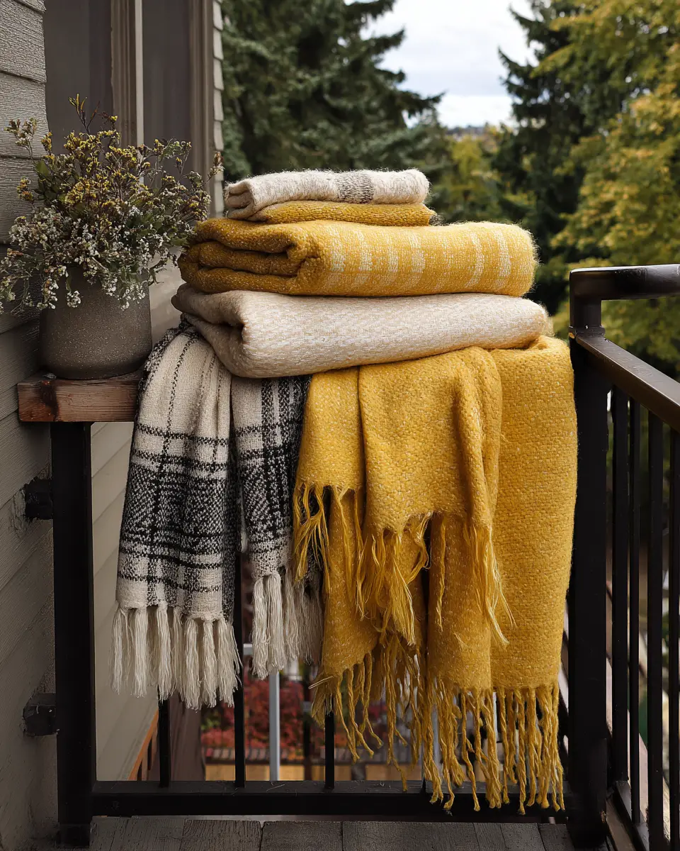 Soft Yellow Vintage Balcony Decor Ideas