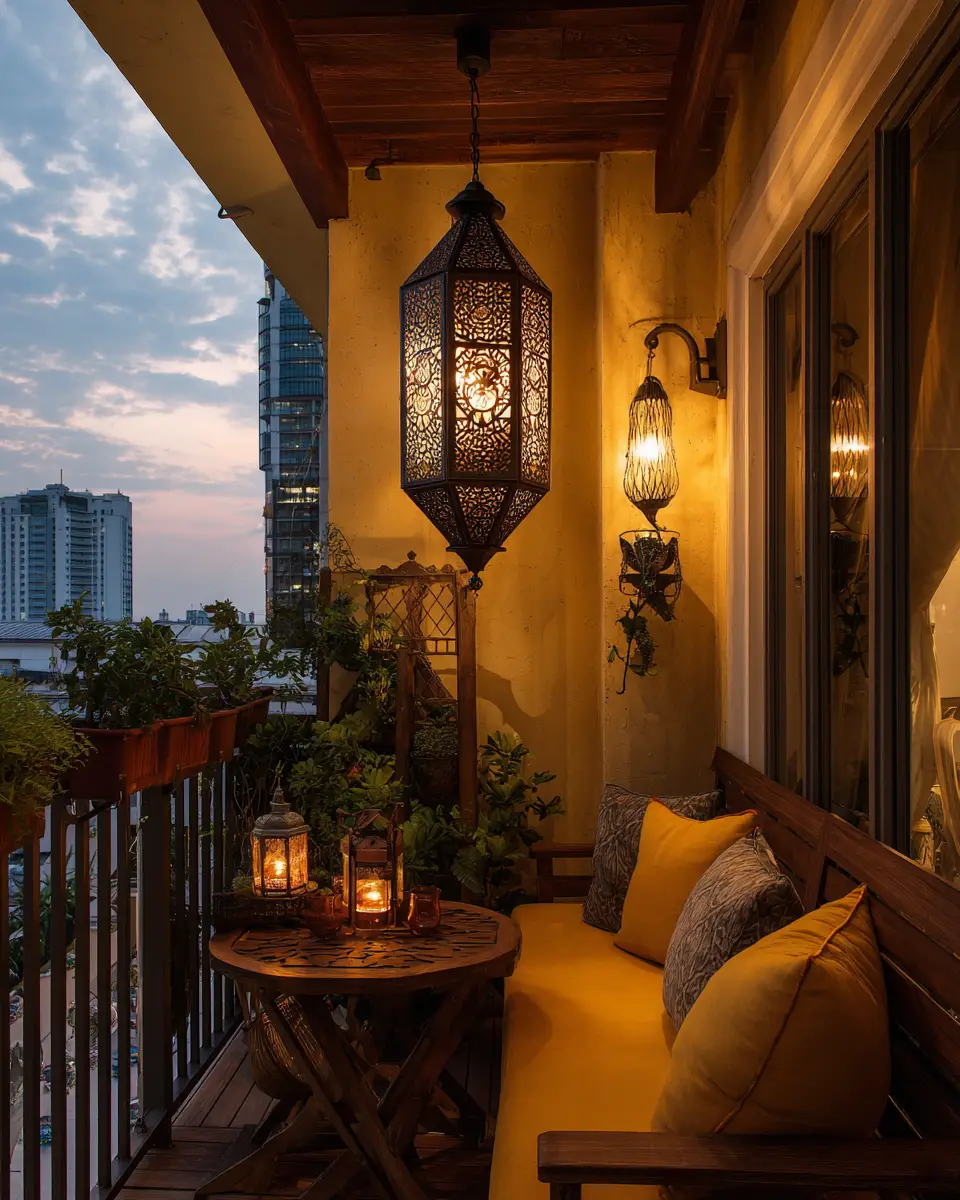 Soft Yellow Vintage Balcony Decor Ideas