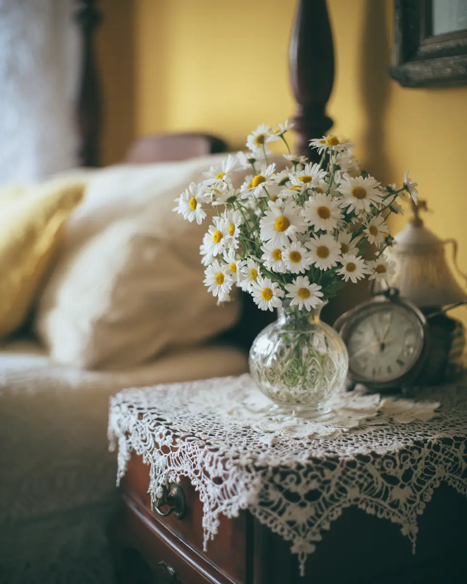 Soft Yellow Vintage Bedroom Decor Ideas