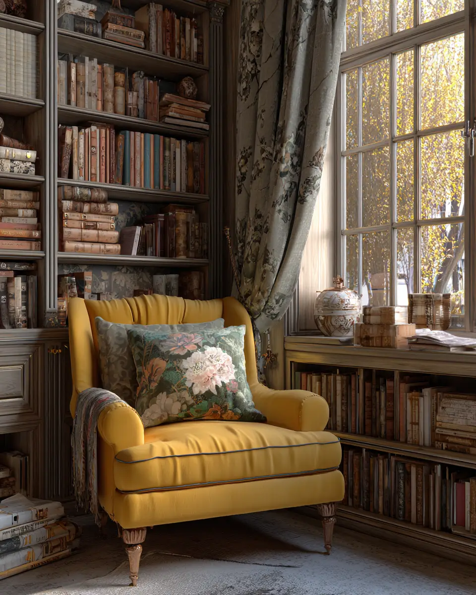 Soft Yellow Vintage Bedroom Decor Ideas