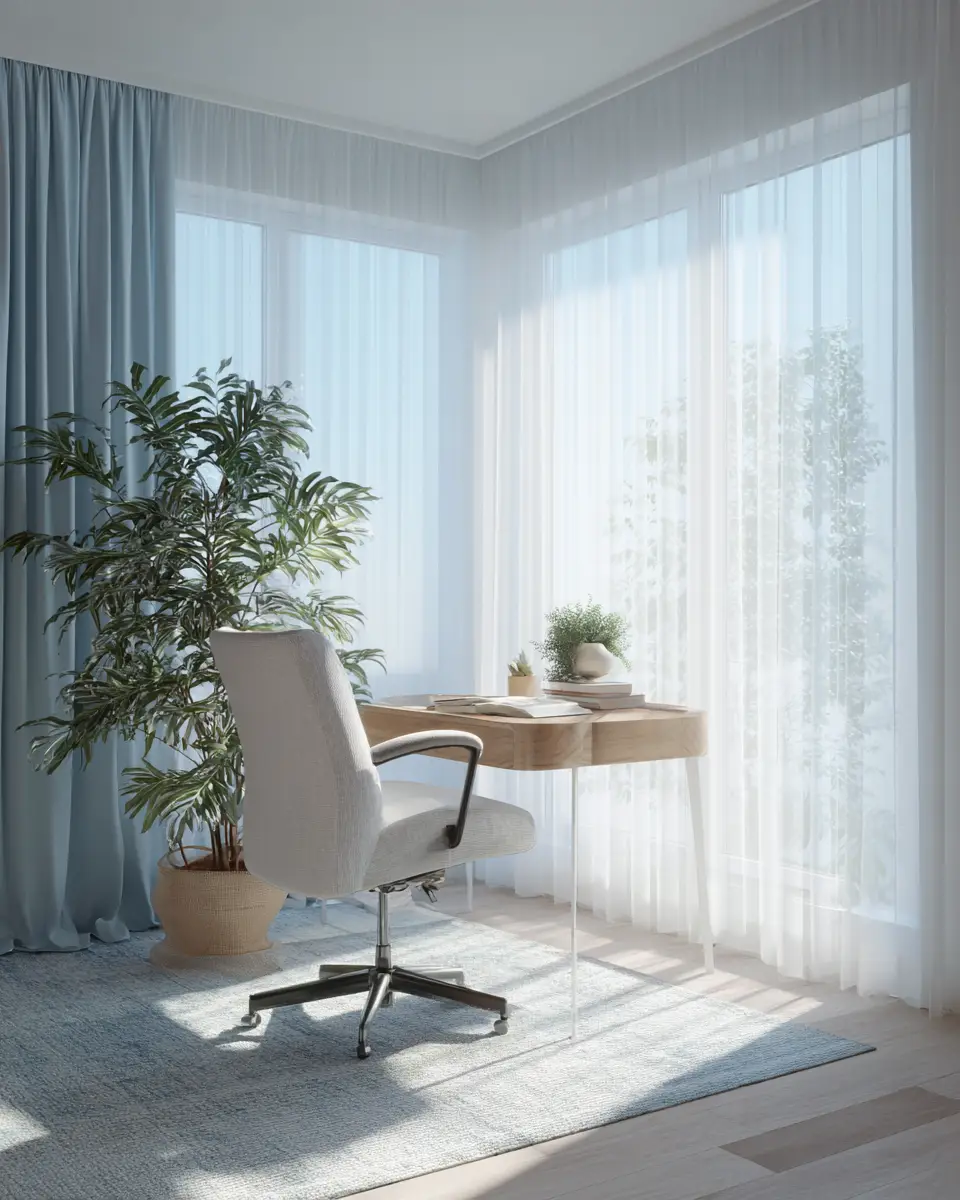 Sunlit Home Office Decor Ideas