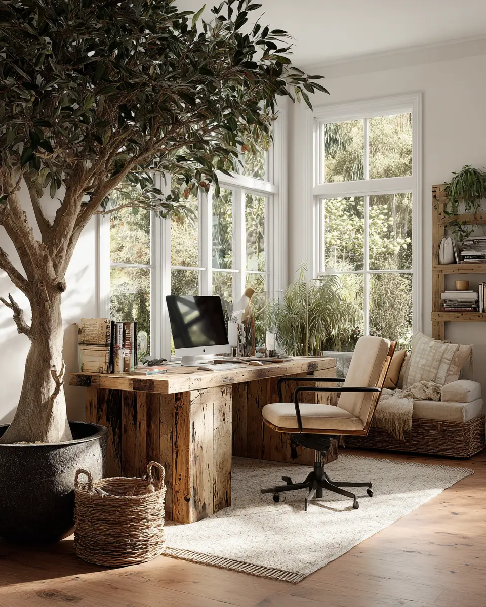Sunlit Home Office Decor Ideas