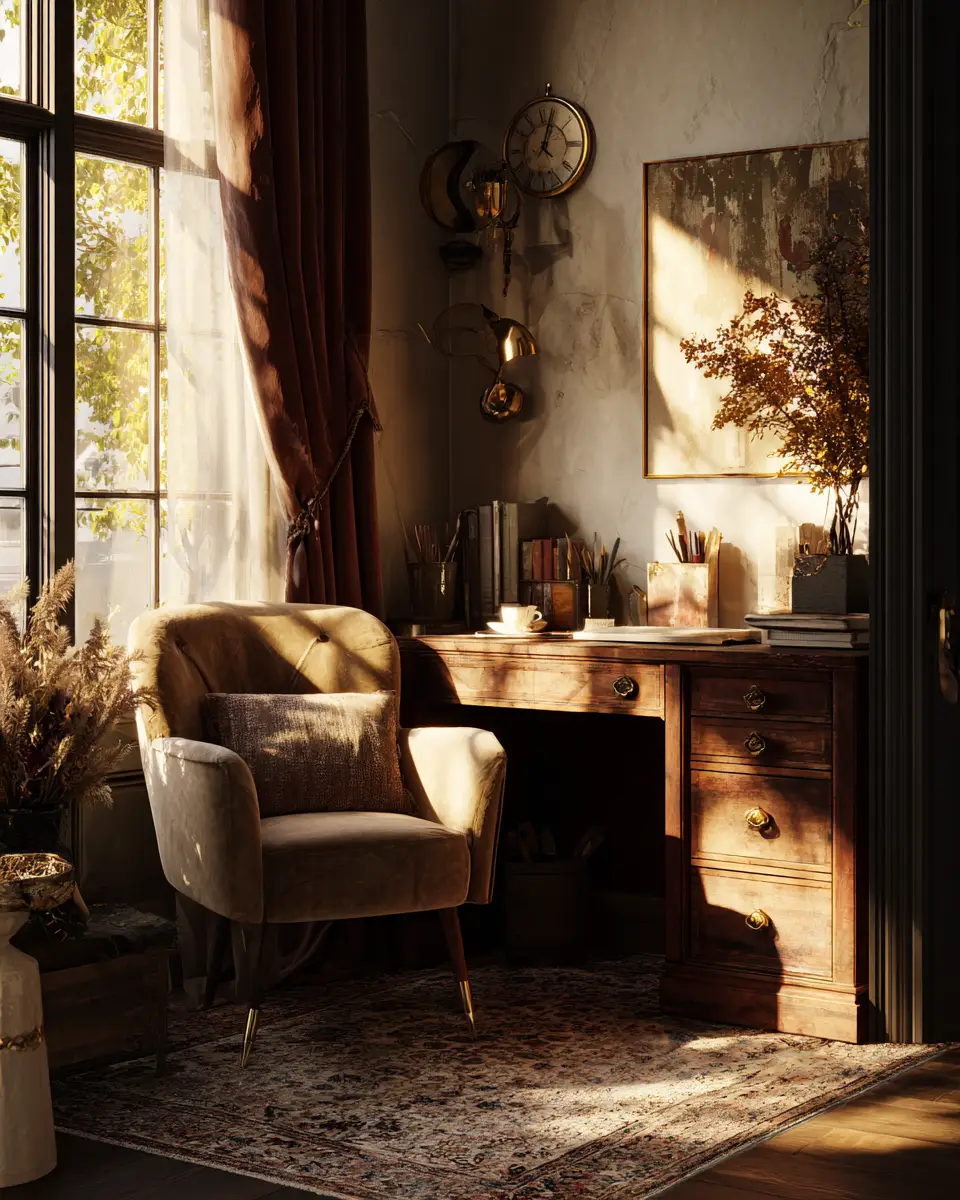 Sunlit Home Office Decor Ideas