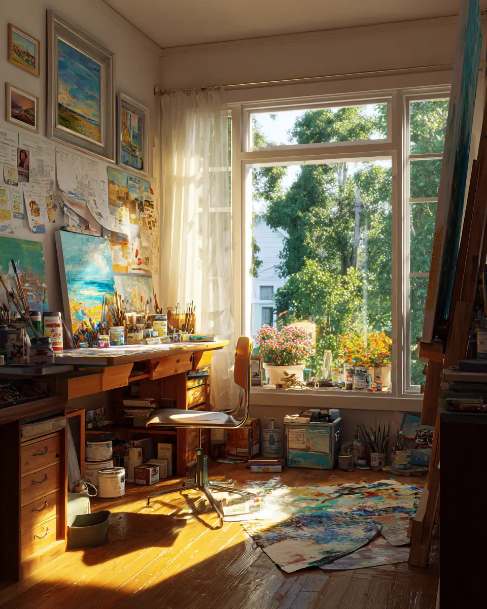 Sunlit Home Office Decor Ideas