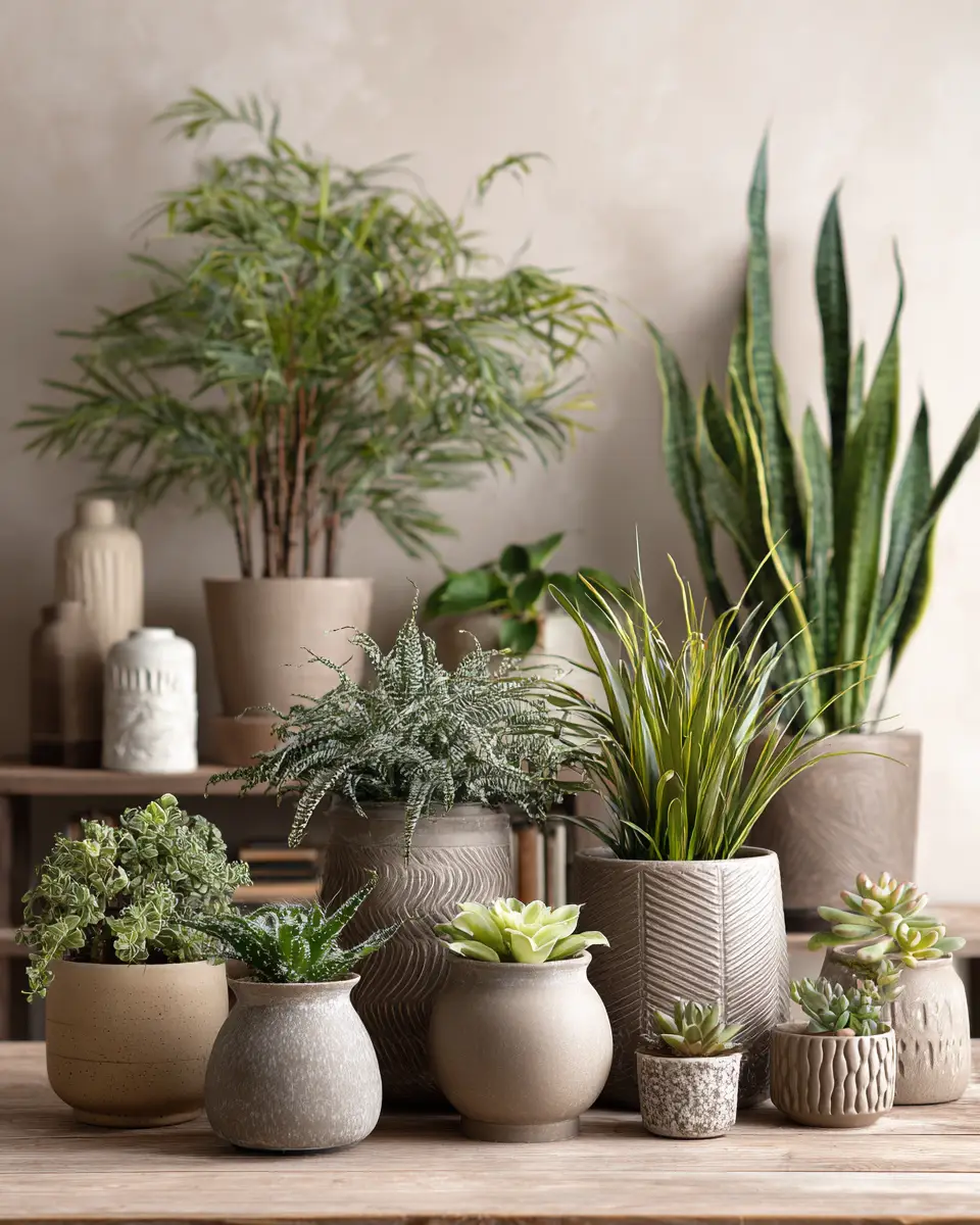 Taupe Boho Home Office Decor Ideas - Featured