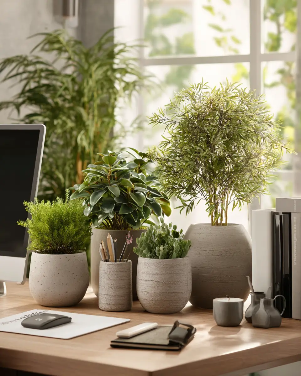 Taupe Boho Home Office Decor Ideas