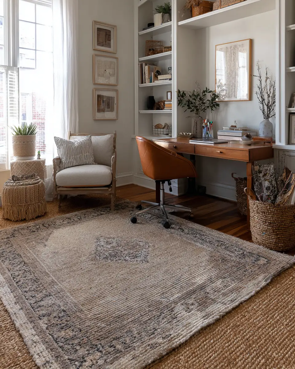 Taupe Boho Home Office Decor Ideas