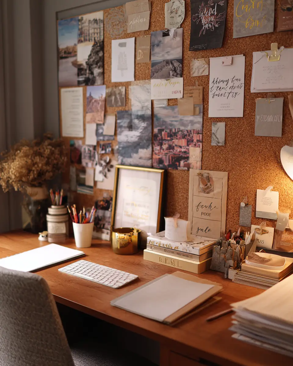 Taupe Boho Home Office Decor Ideas