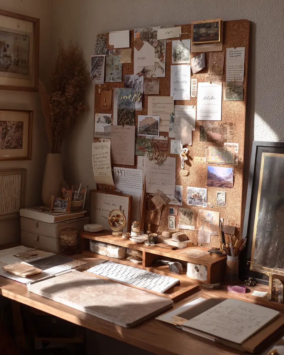 Taupe Boho Home Office Decor Ideas