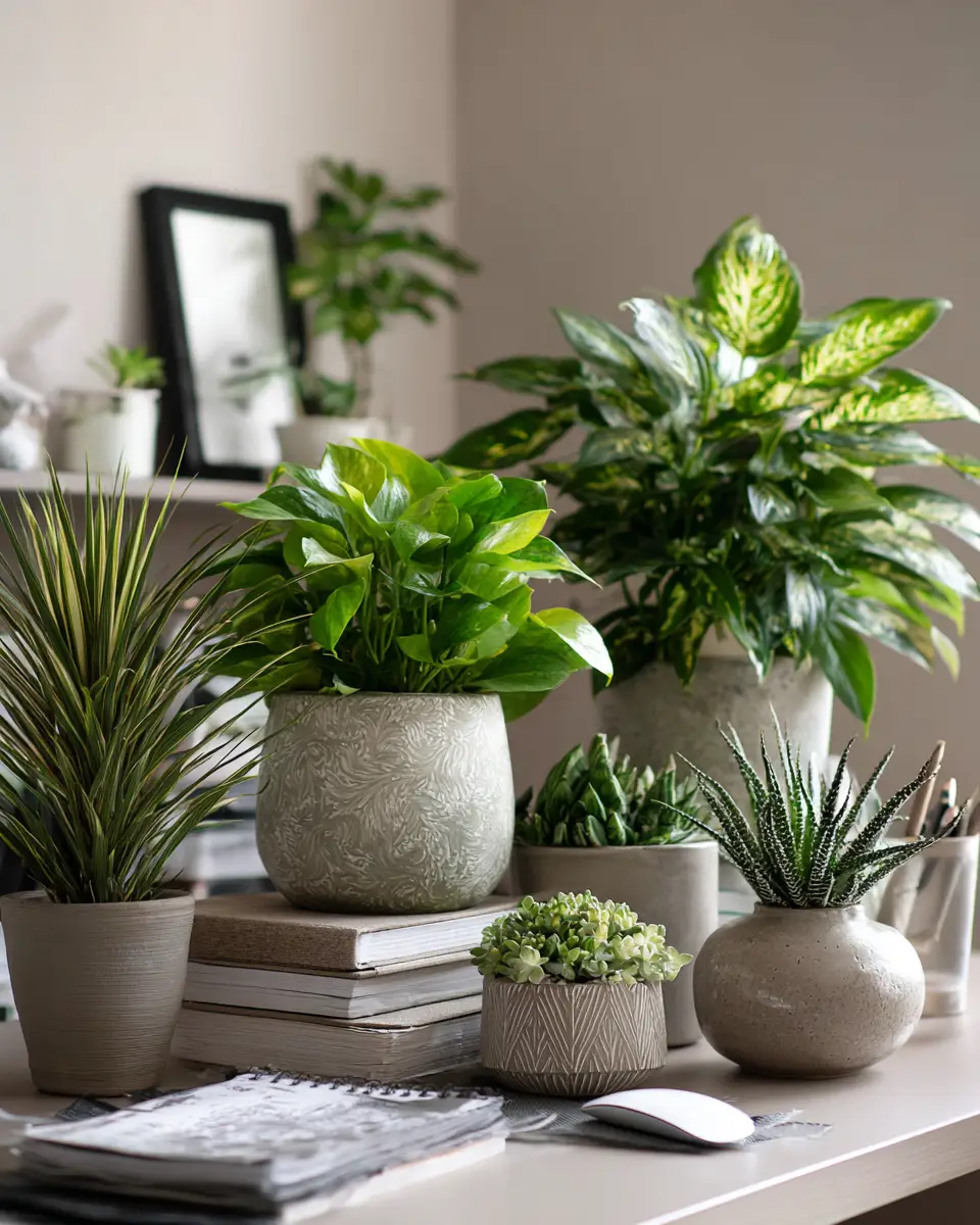 Taupe Boho Home Office Decor Ideas