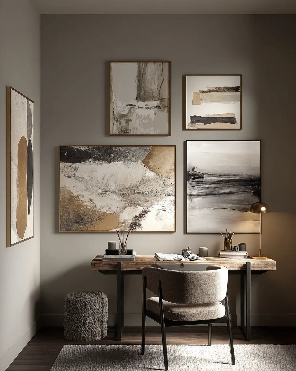 Taupe Boho Home Office Decor Ideas