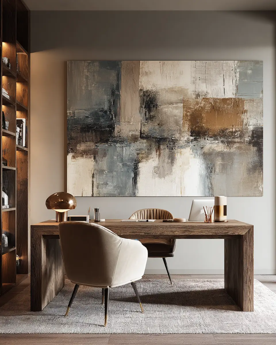 Taupe Boho Home Office Decor Ideas