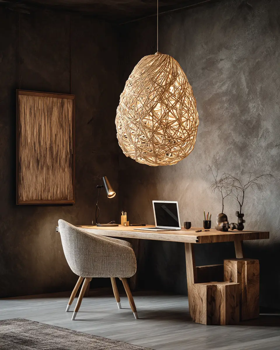 Taupe Boho Home Office Decor Ideas