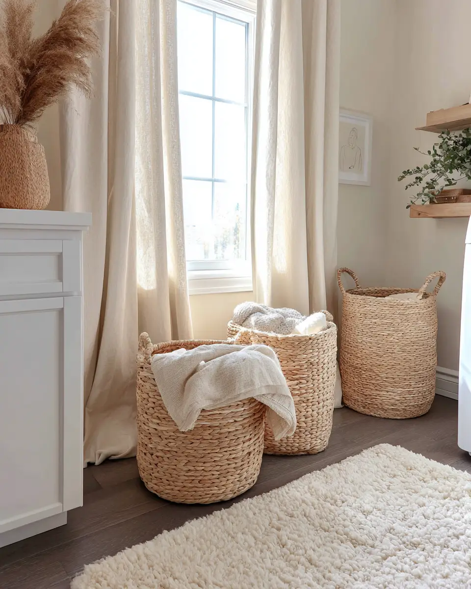 Taupe Boho Laundry Room Decor Ideas