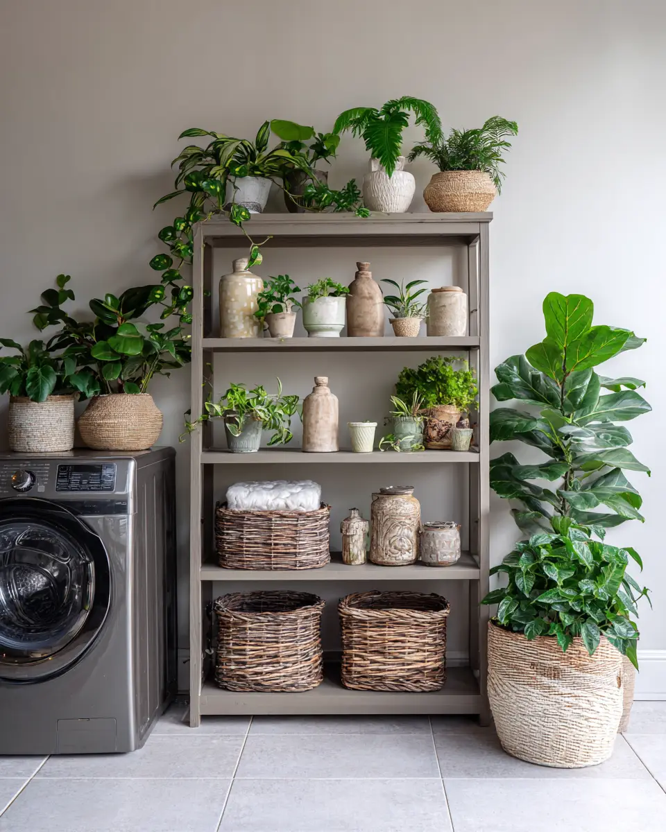 Taupe Boho Laundry Room Decor Ideas