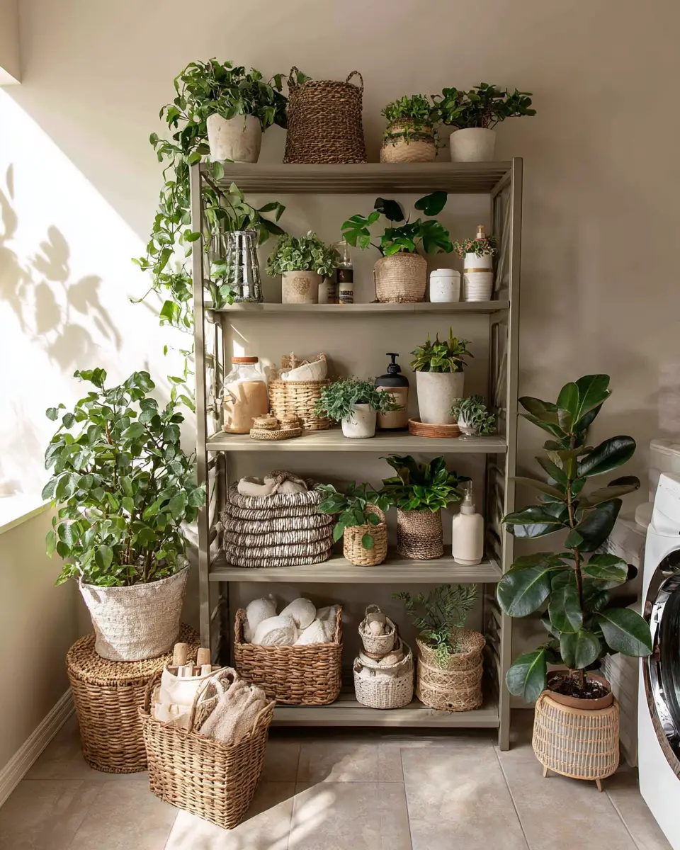 Taupe Boho Laundry Room Decor Ideas